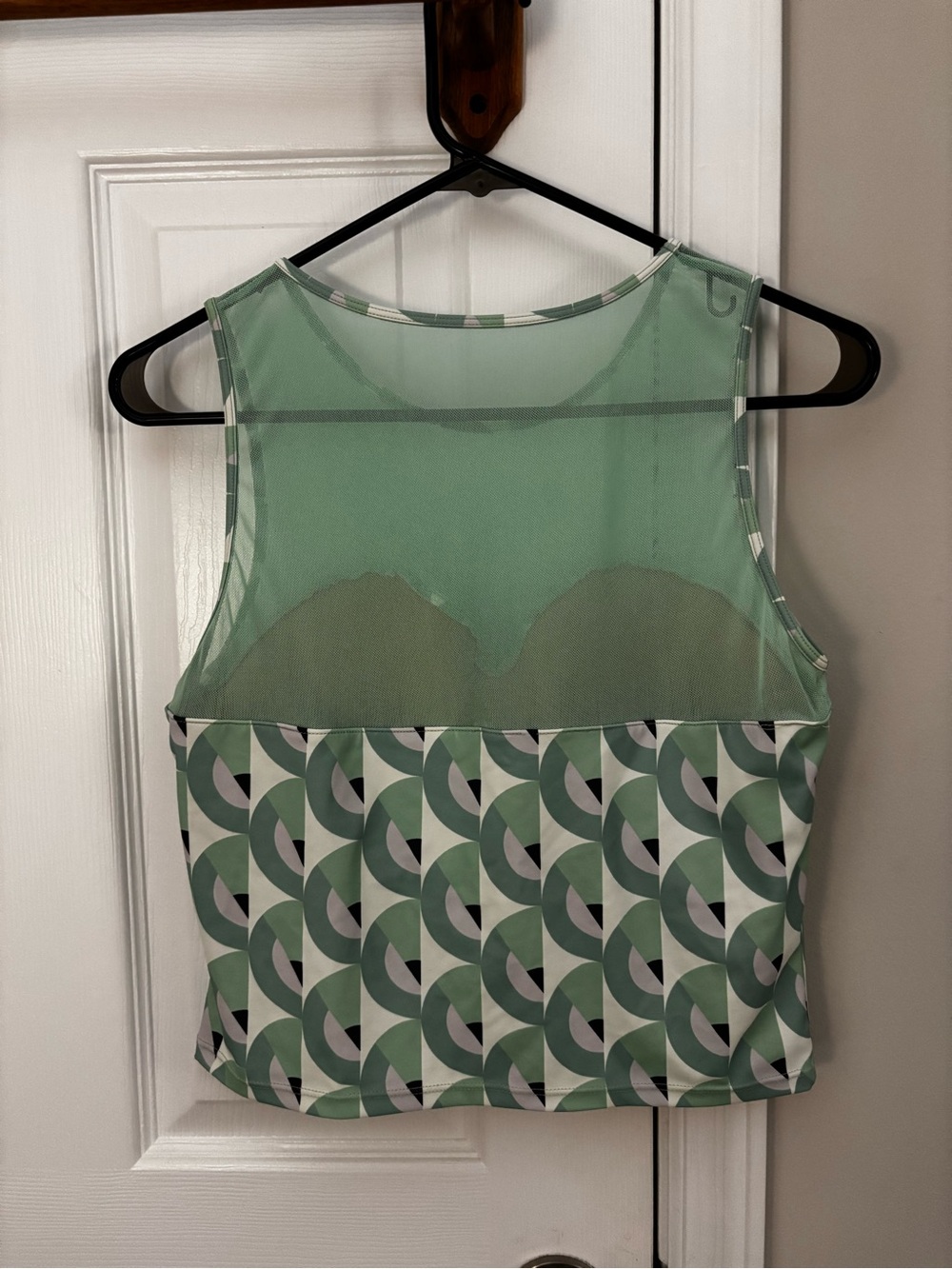 Kortni Jeane Mint Green Geo-Print Mesh Swim Top - Picture 2 of 6